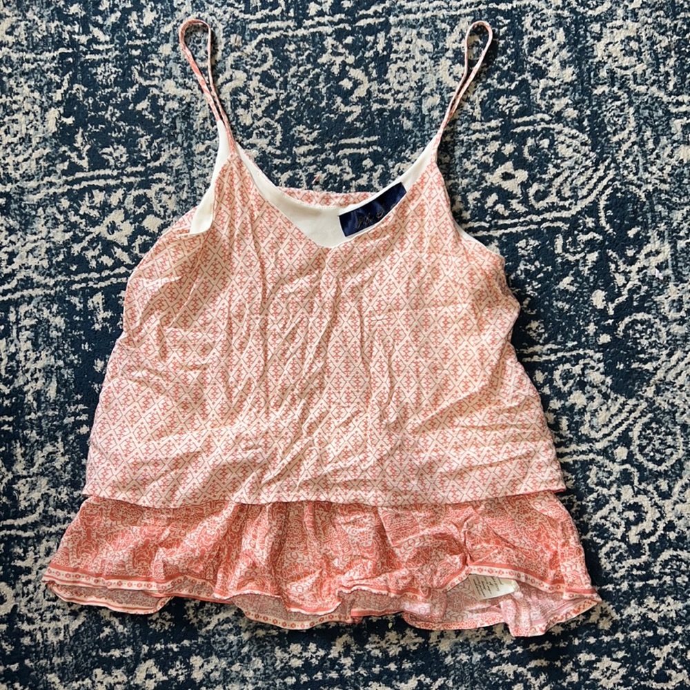Ditsy Patterned Layered Tank Top